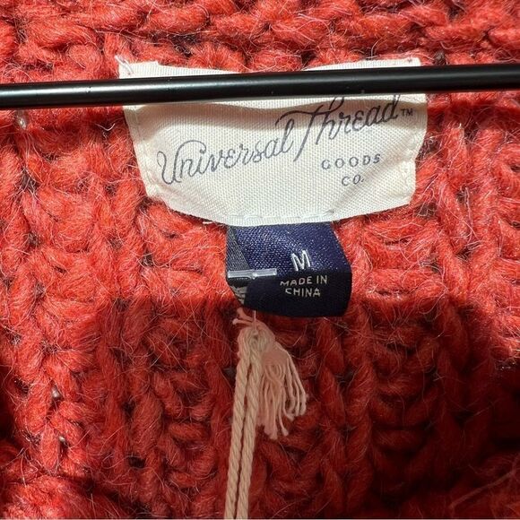 NWT Universal Thread Rust Chunky Cable Knit Mock Turtleneck Pullover Sweater M - Picture 5 of 9